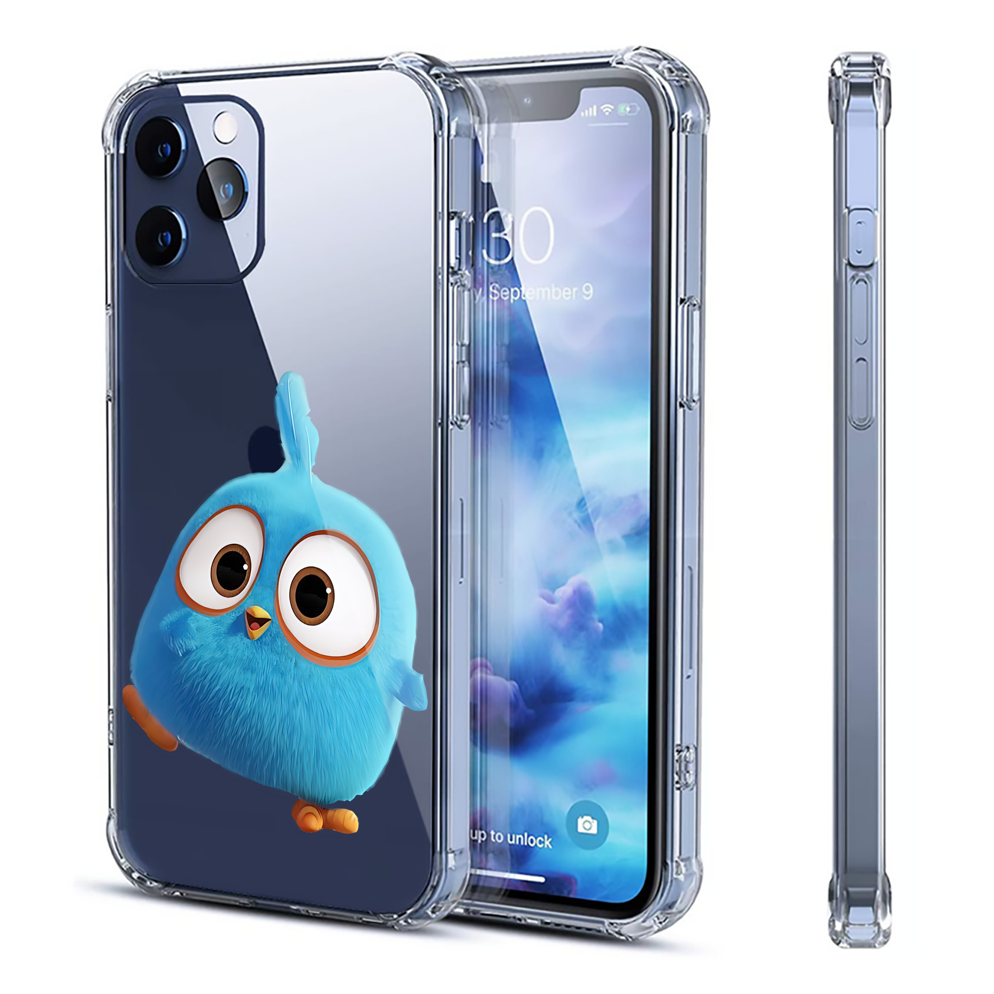 （画像用） Angry Birds アングリーバード 【iPhone 12シリーズ対応】透明スマホケース（クリアソフトケース）